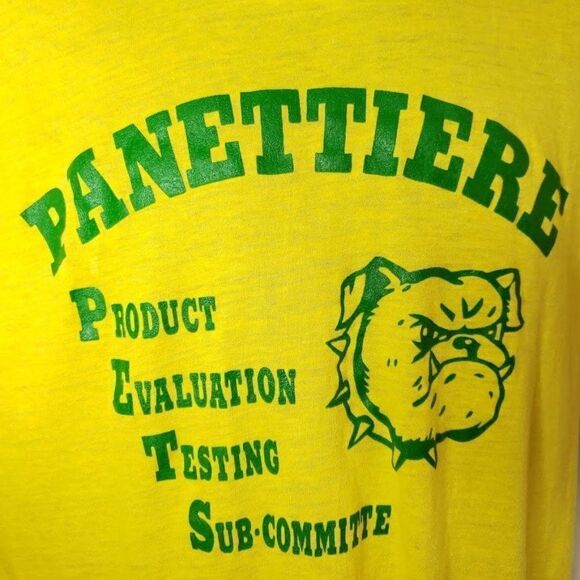 Panettiere Product Evaluation Testing Sub Committee T Shirt Vintage 80s Screen - Picture 2 of 6